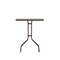 Emma and Oliver 23.5" Square Tempered Glass Metal Table with Smooth Ripple Design Top